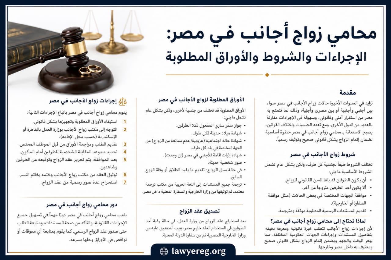 محامي زواج اجانب في مصر